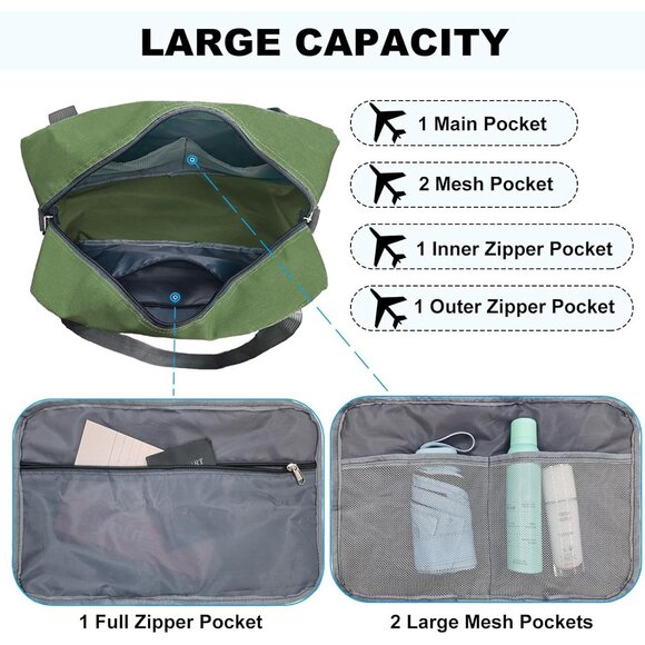 Compact 20L Underseat Travel Duffle Bag – Stylish Waterproof Carry-On Solution - Picture 2 of 6